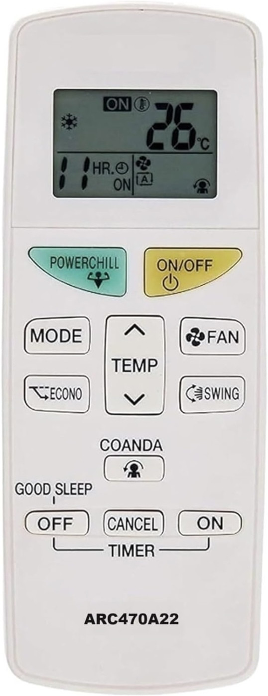 miracles in hand MIH132A AC REMOTE COMPATIBLE FOR MODEL NO:ARC470A22 DAIKIN AC Remote Controller image 1