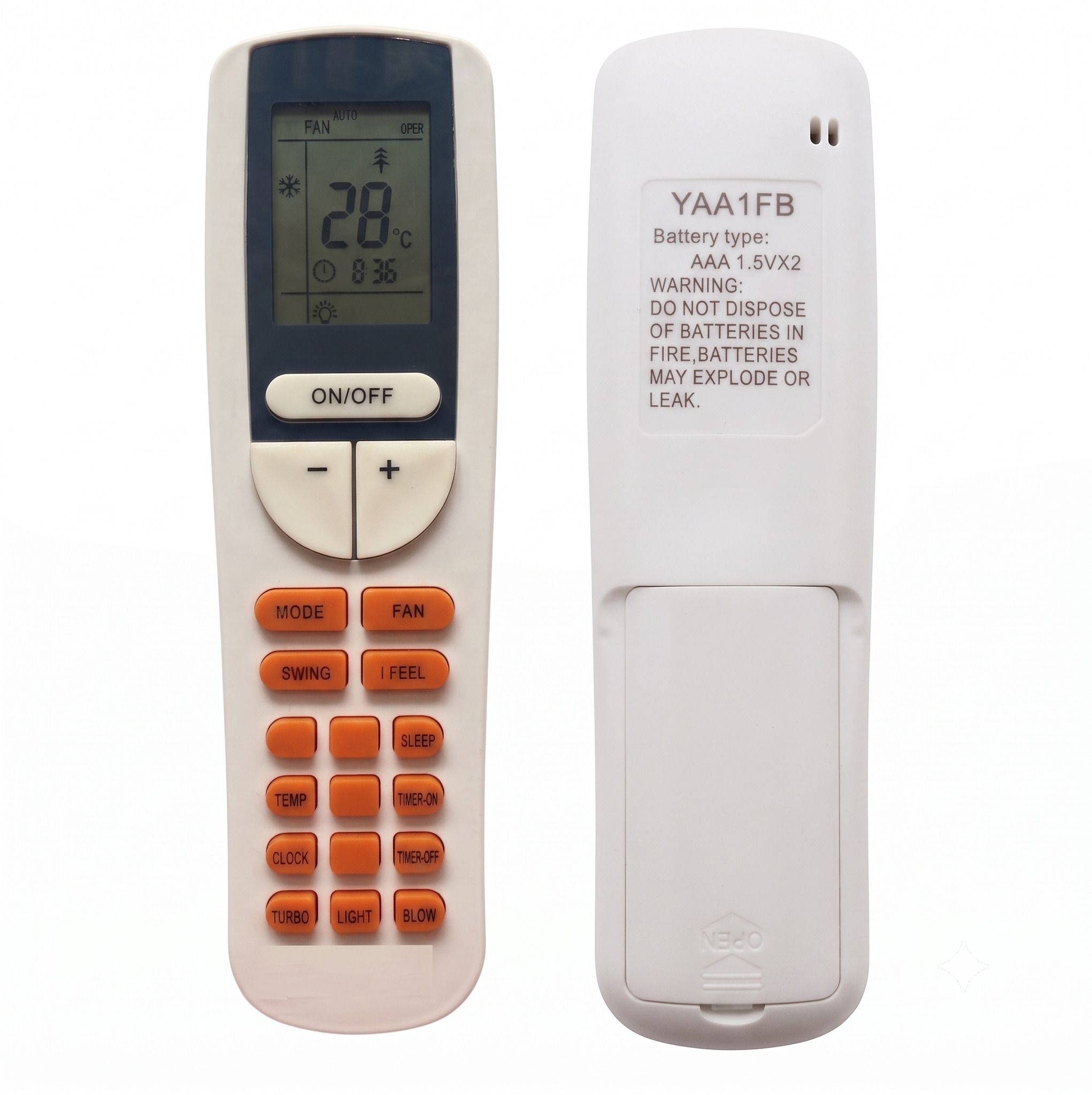 BARBET Compatible with Bluestar Ac 1FB, No Backlight Suitable for Window Ac Bluestar Remote Controller-image-48