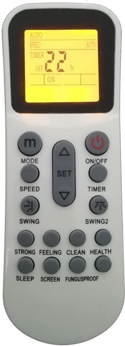 miracles in hand MIH125 AC REMOTE COMPATIBLE WITH (WITH BACKLIGHT DISPLAY LIGHT) LLOYD Remote Controller image 1