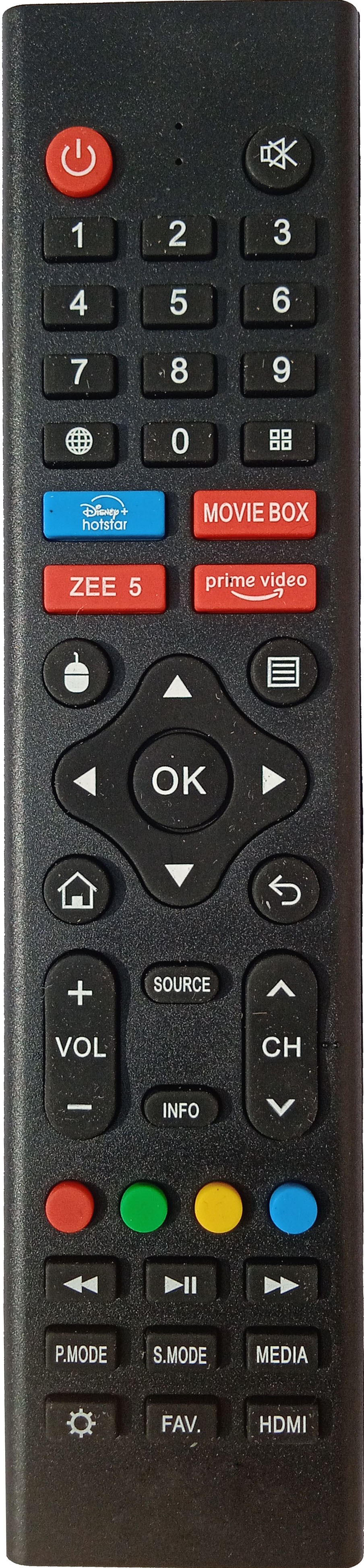 LipiWorld Led Smart Android TV Remote Compatible For Intex Tv Remote Controller image 1