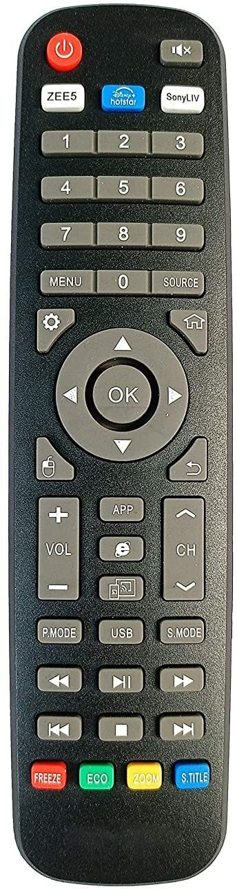 BhalTech Led LCD Remote with Zee5 SonyLiv Hotstar Function Compatible forHyundai TV Remote Controller image 1