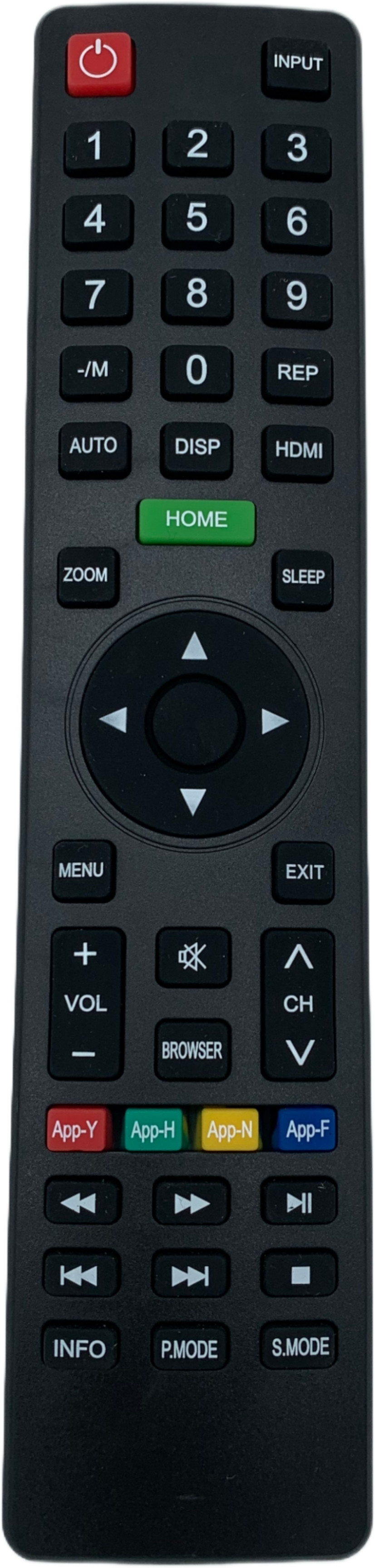 NixGlobal B-SH GREEN HOME FUNCTION Remote Compatible with BUSH 4K SMART LED LCD TV Remote Controller image 1