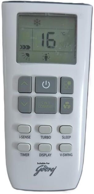 VHM Model AC-307 Compatible for Godrej AC Remote Control Split/Window 1-2 Ton (Model AC-307) Godrej Ac Remote Controller-picture-27
