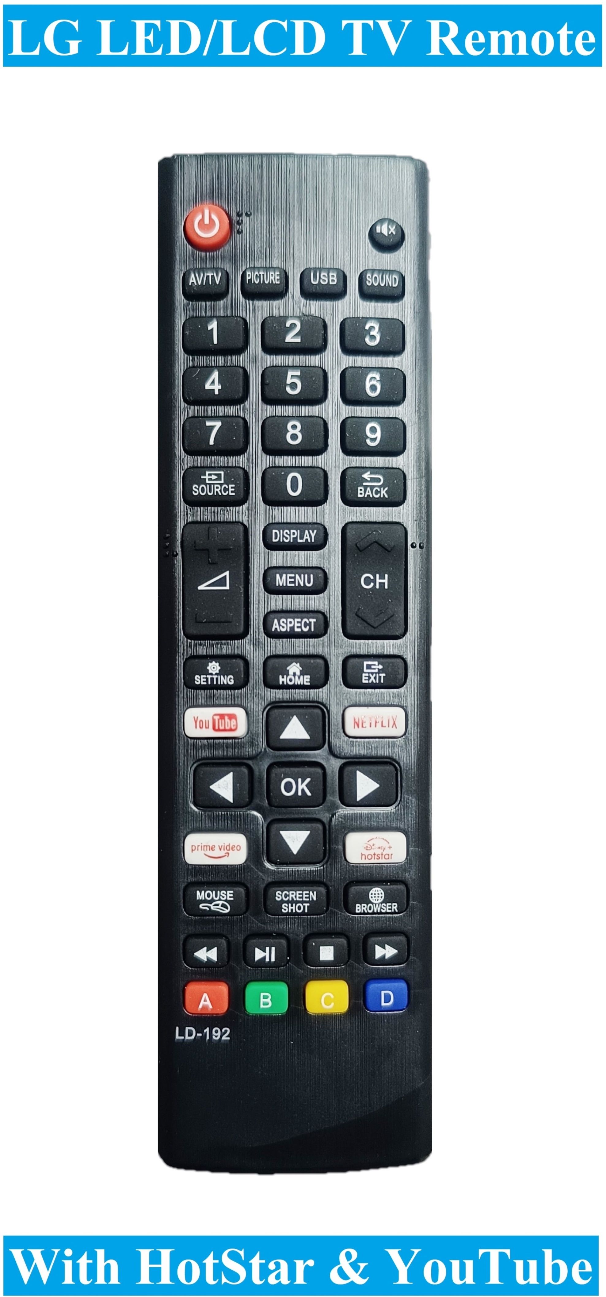 Sauran Smart LED/LCD TV Remote with Netflix, HotStar & Amazon (RMT53.1) LG Remote Controller-image-41