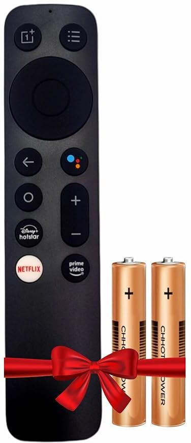 SSR Oneplus Compatible TV Remote for 1+ LED LCD TV with 2 AAA Batteries ONEPLUS Remote Controller image 1