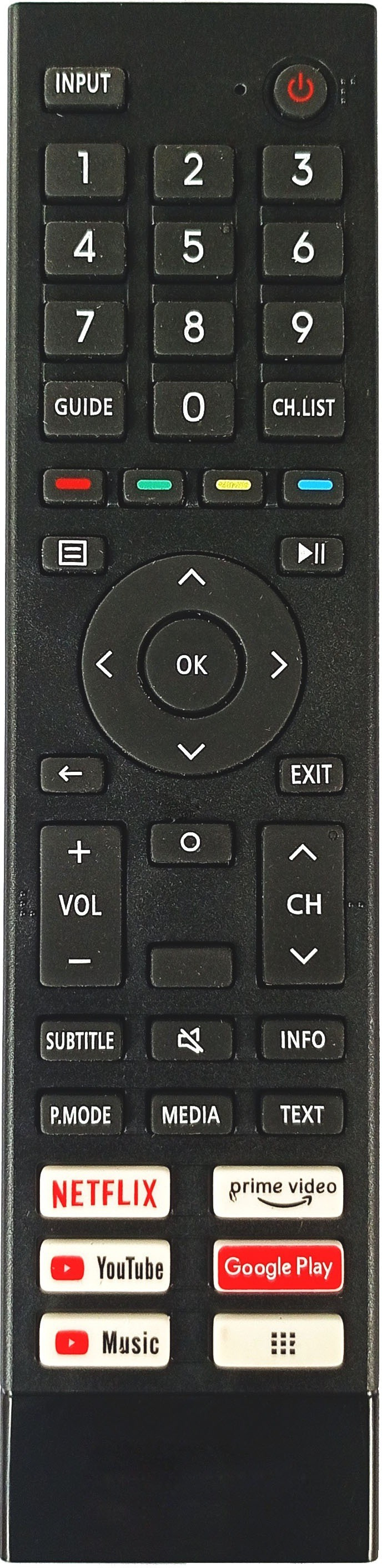 LipiWorld LED Smart TV Remote Control With Netflix YouTube Prime Video GooglePlay Function Compatible For Hisense Remote Controller image 1