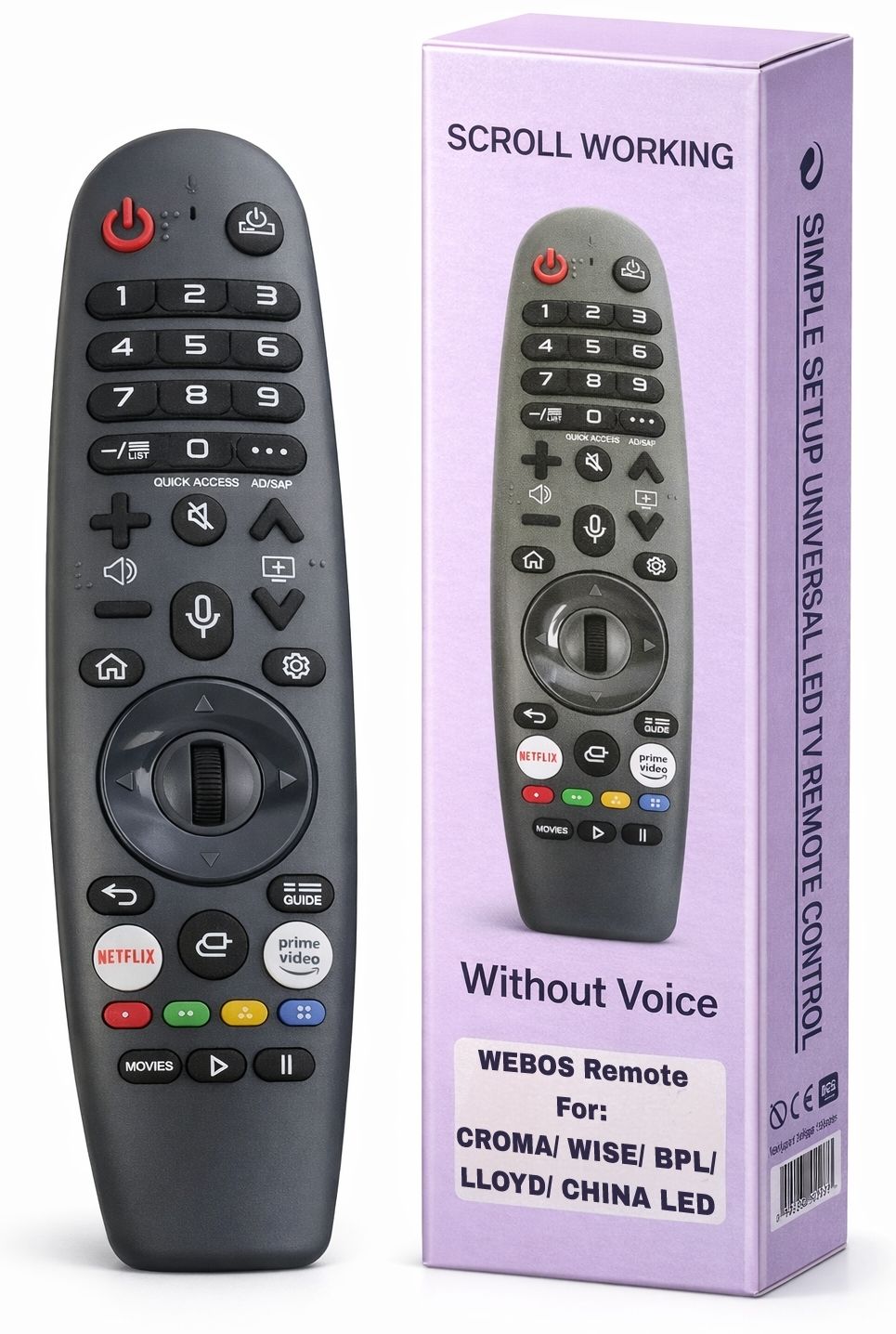 Turn&Chill WebOS Non Voice Remote CROMA, WISE, BPL, LLOYD, CHINA LED Remote Controller-image-25
