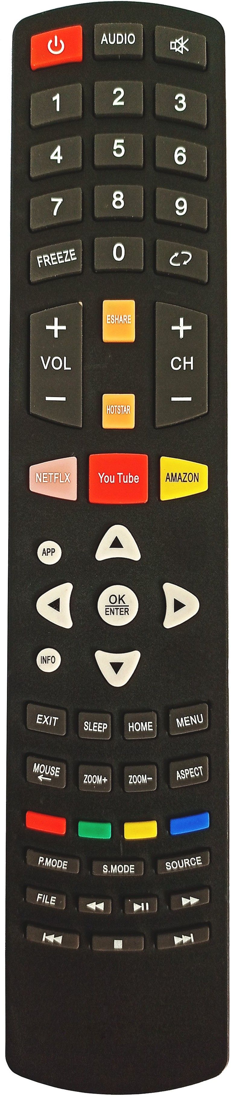 LipiWorld Smart LED Tv Remote Control with Netflix Function Compatible For Worldtech Remote Controller-image-27