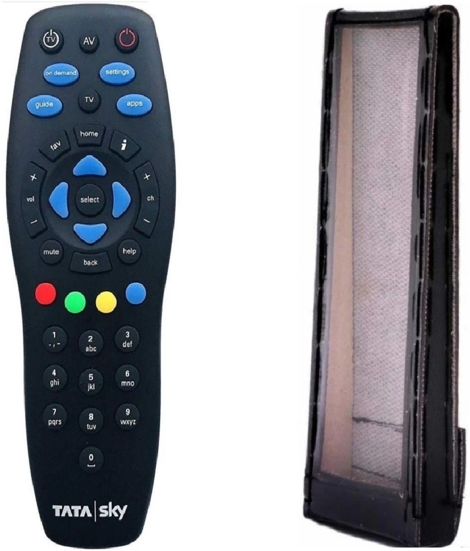 Paril (Remote+Cover) Remote compatible TaTa Sky set top box remote With PU Leather Protective Cover( EXACTLY SAME REMOTE WILL ONLY WORK) Remote Controller-picture-12