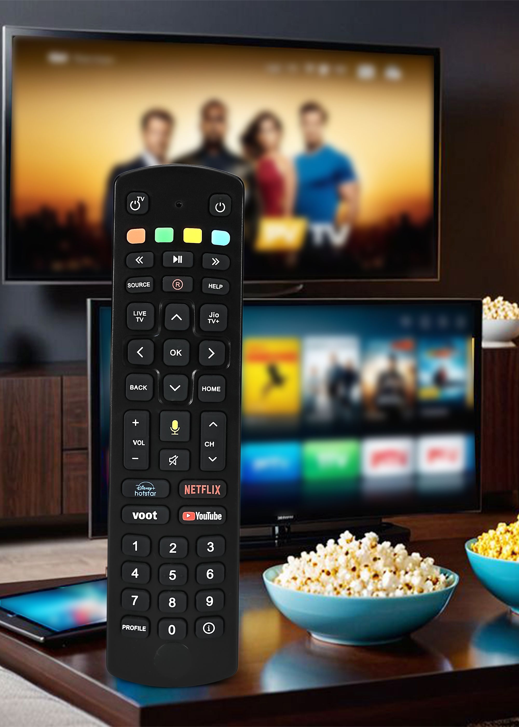 UnifieD HousE Compatible with Jio Remote for Setup Box and Fiber Set Top Box with Bluetooth Voice Command Original Remote Control - Pairing Must ! Remote Controller-image-23