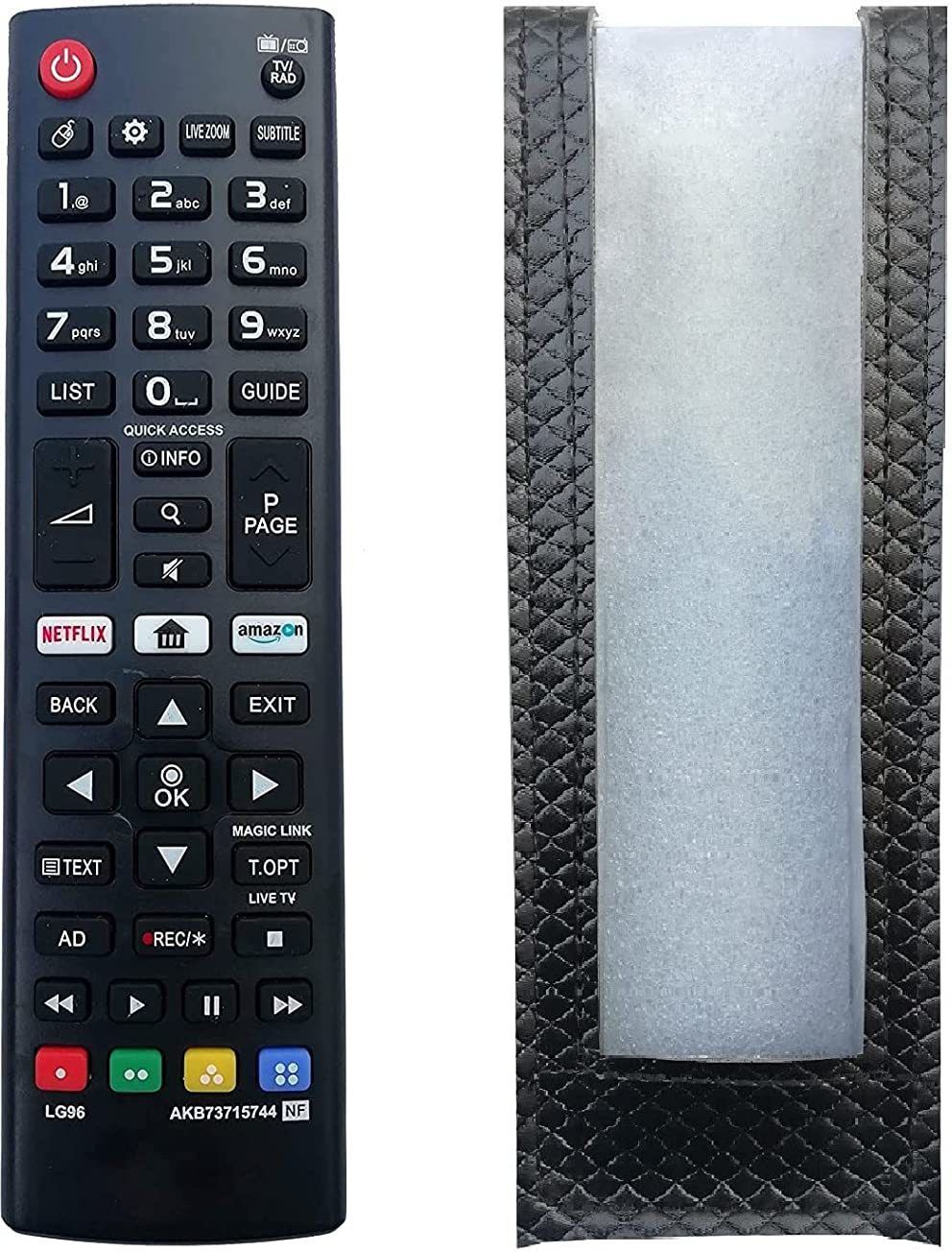BhalTech AKB75095305 PU Leather Case Cover Perfect Fitting Specially Designed Protective (Only Remote Cover) Pls Check Your Remote Dimensions Compatible for LG TV Remote Controller-image-39