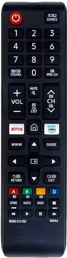 Ladha's Smart TV Remote with Netflix Prime Video Television, Samsung LCD LED Smart HD UHD TV Remote Control Remote Controller image 1