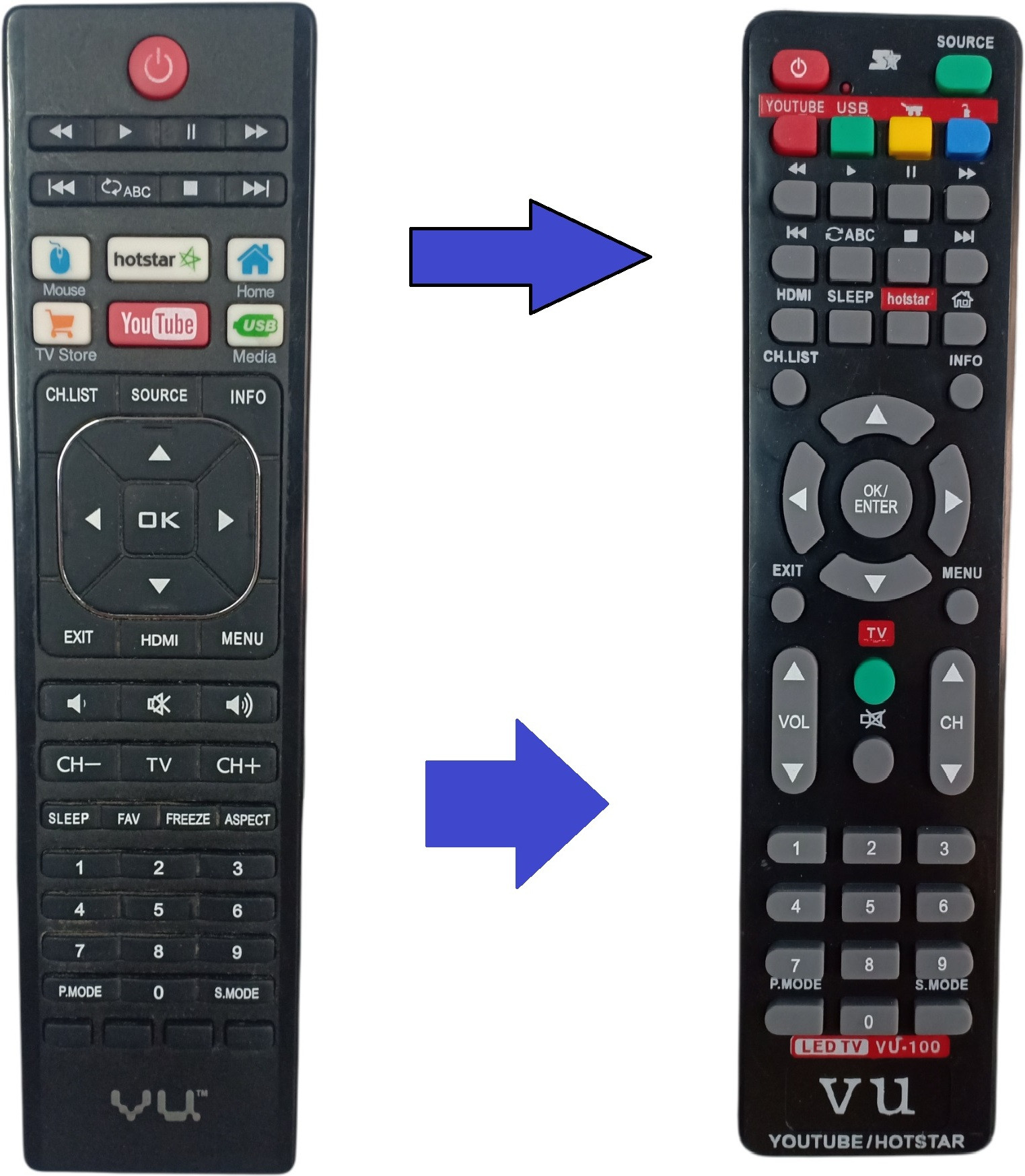 ANM REMOTE COMPATIBLE FOR VU SMART TV- VU43BU113 VU ( EXACT SAME MODEL ), VERIFICATION ON 9408256237 Remote Controller image 1
