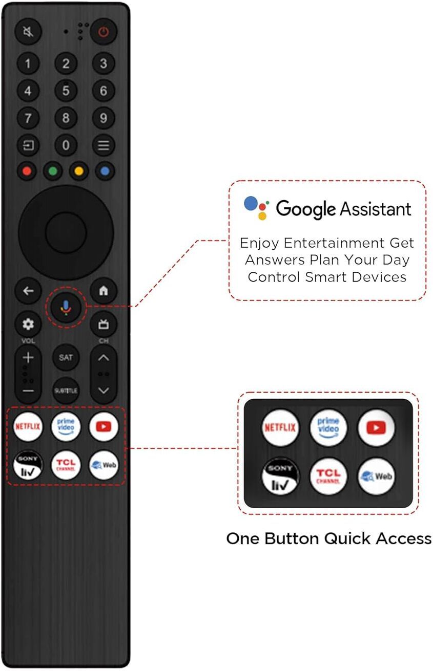 miracles in hand REMOTE COMPATIBLE WITH 4K UltraHD Smart QLED TV (VOICE Google Assistant Working) TCL Remote Controller-picture-27