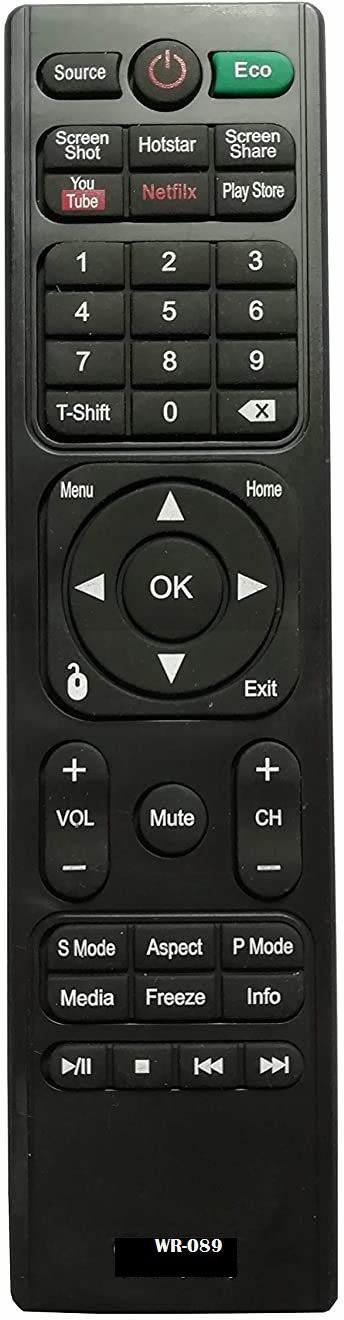 Akshita WR-089 TV Compatible For LCD LED TV Remote Control WYBOR Remote Controller image 1