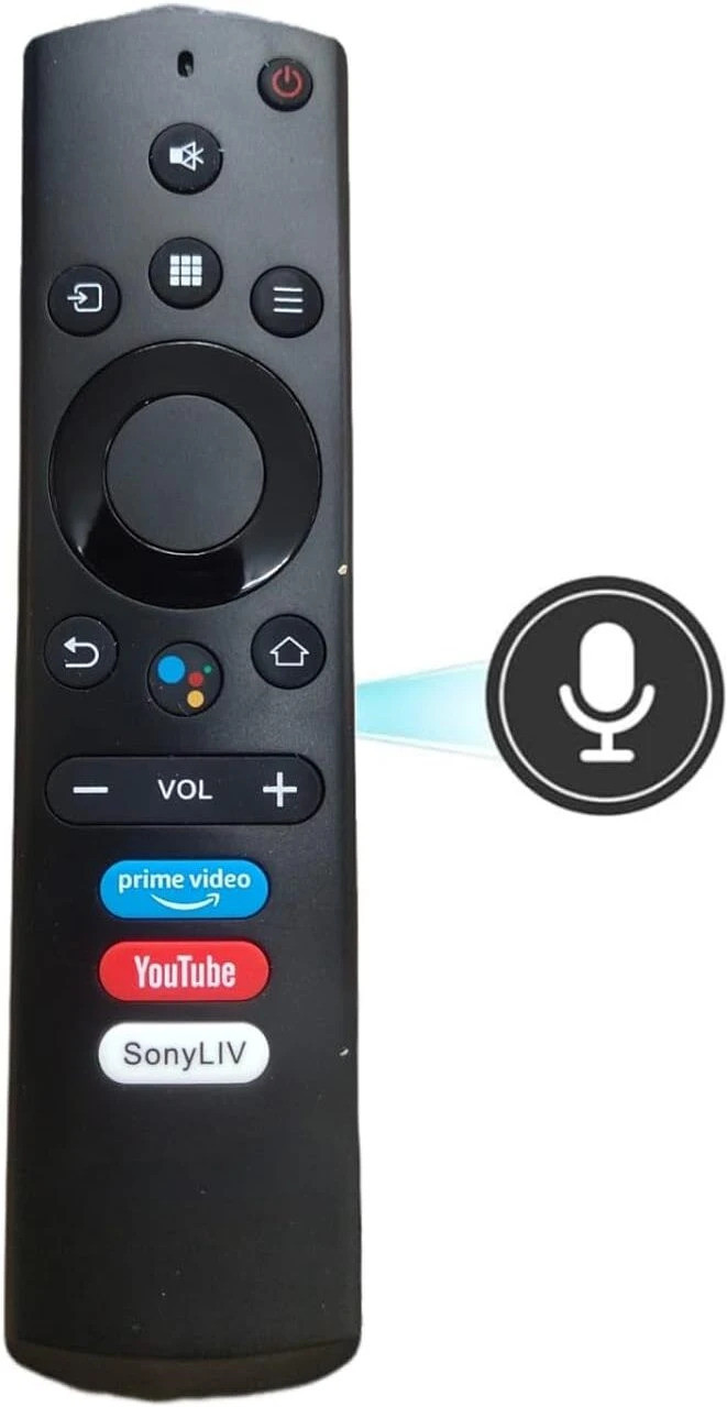 Woniry Voice Assistant Remote Control Compatible for Smart LED TV (Black) Kodak Remote Controller image 1