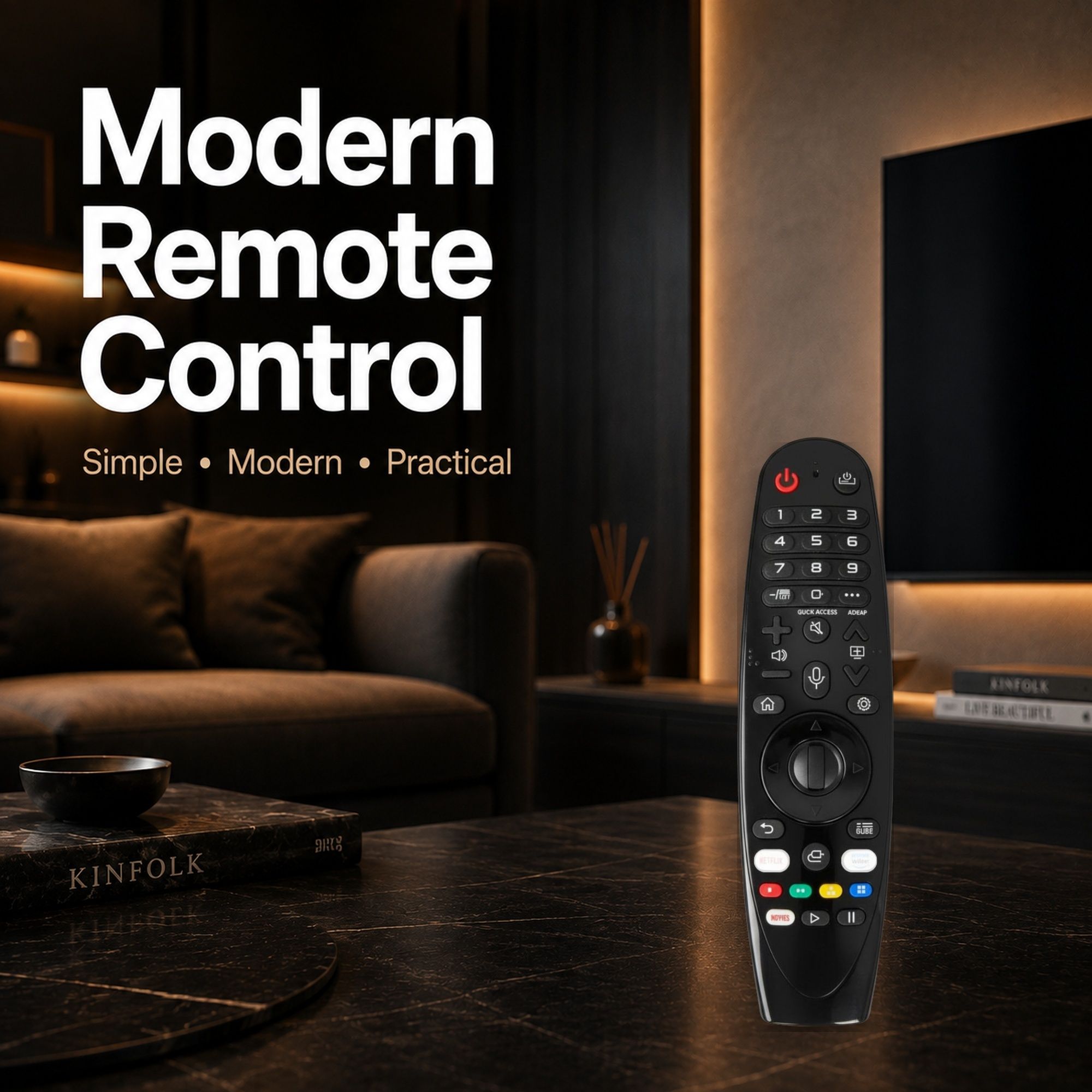 BookMyRemote Smart 4K Voice Control Series AN-MR650A 50" Compatible LG Remote Controller-image-9