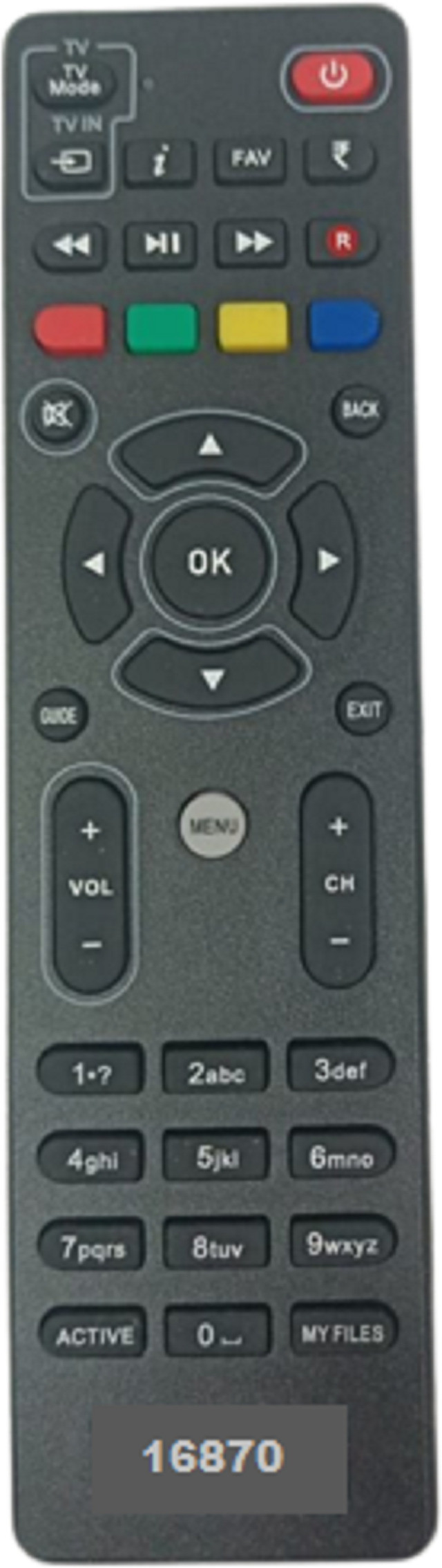 Nij __16870__ Set Top Box D2H/DTH Remote Control DISH STB Remote Controller image 1
