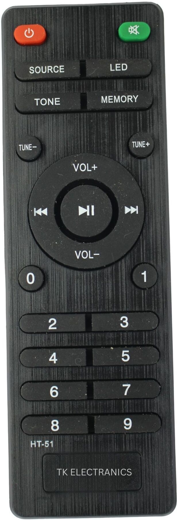 TK ELECTRANICS Compatible for IT-5.1 Home Theater Intex, Mr.Light Remote Controller-picture-33
