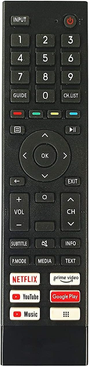 BhalTech LED LCD Smart TV Remote with Netflix YouTube Prime Video Google Play Function Compatible for Hisense Remote Controller image 1