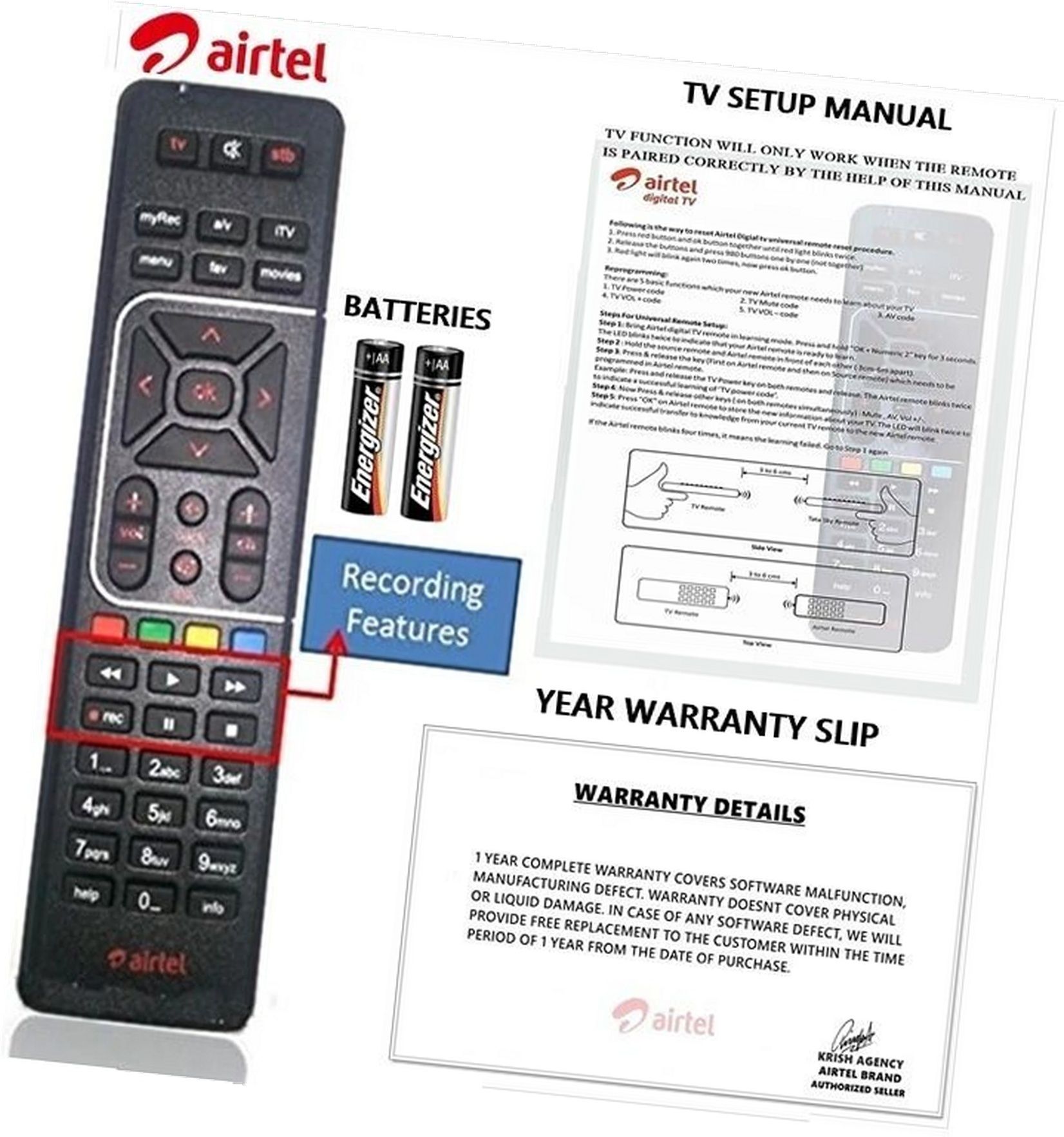 Trustbolt Suitable replacement remote for Airtel TV Remote 100 Android Smart TV Remote Control Airtel DTH Remote Controller-picture-15