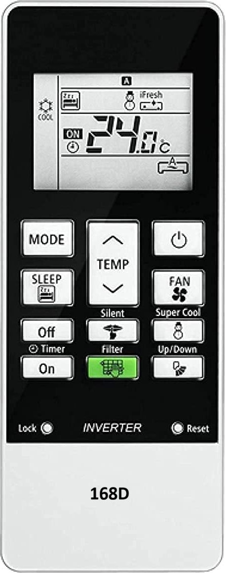 BARBET Ac Model 168D, No Backlight Suitable for Split 1.5 Ton Ac Hitachi Remote Controller-picture-15