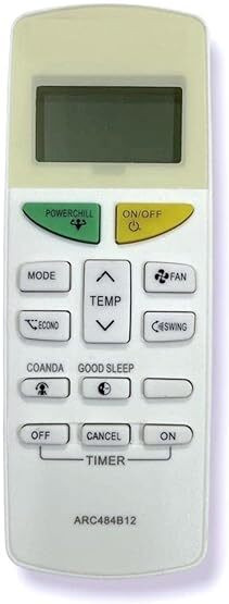 J.K. WEBSHOP Replacement Remote Control Compatible For Daikin Ac (ARC484B12) (EXACTLY SAME REMOTE WILL ONLY WORK) Remote Controller image 1