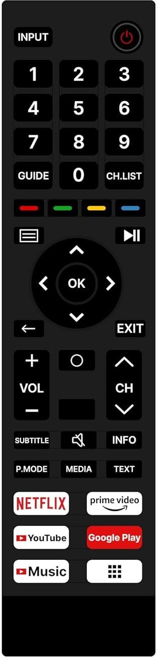 LUNAGARIYA ,YouTube & Music Button Compatible Remote Control for VU Smart Android LED TV Remote Controller-image-11