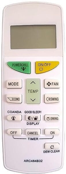 miracles in hand MIH132L AC REMOTE Compatible with Model NO:ARC484B32 (Dew Clean COANDA Function) DAIKIN Remote Controller image 1