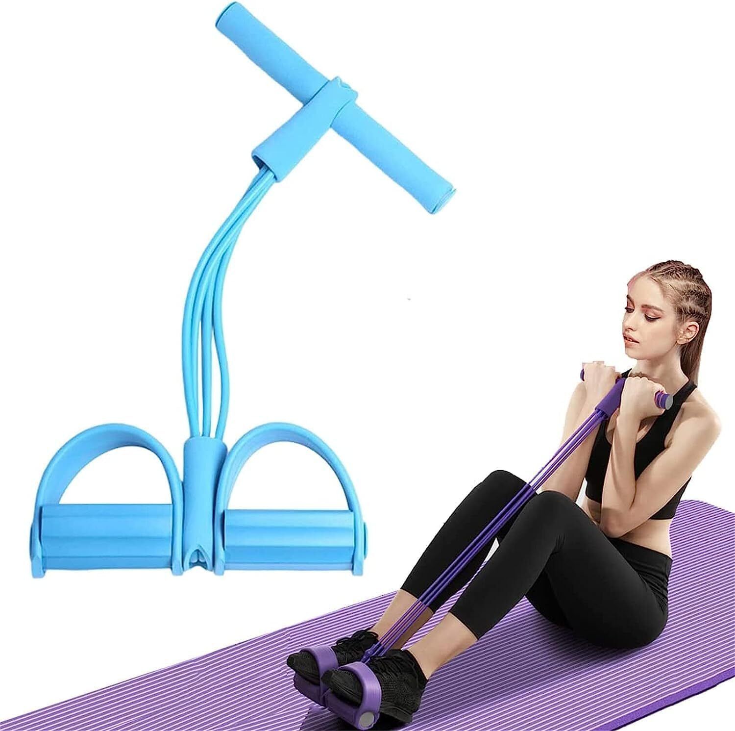 Tummy Trimmer Resistance Band for Home Workout – Pedal Puller Ab Exerciser