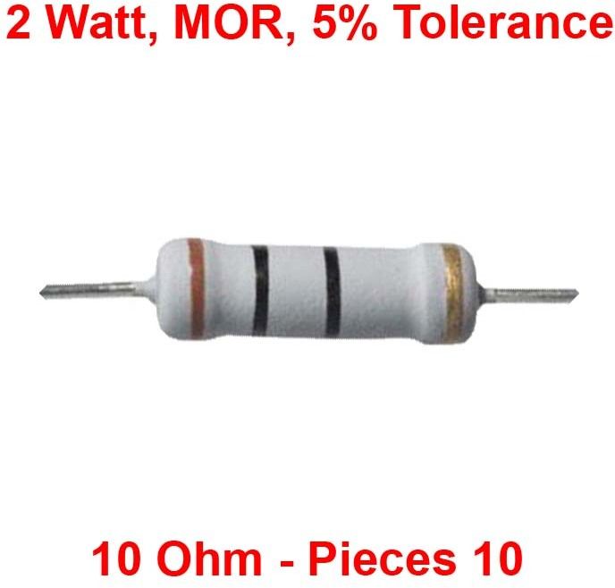 elph MOR | Metal Oxide Resistance | 2 Watt | 10 Ohm Pcs 10 Fixed Resistor-picture-23