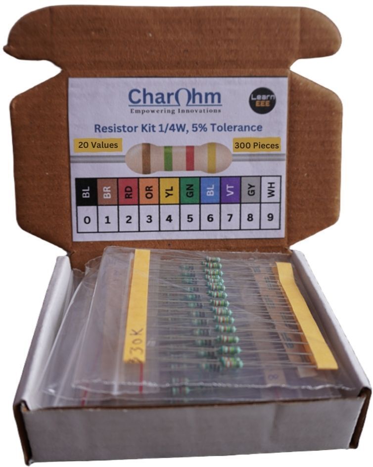 CH20V15P 20 Values 300 Pieces 5% Tolerance 0.25W High Quality Resistors Fixed Resistor-image-40