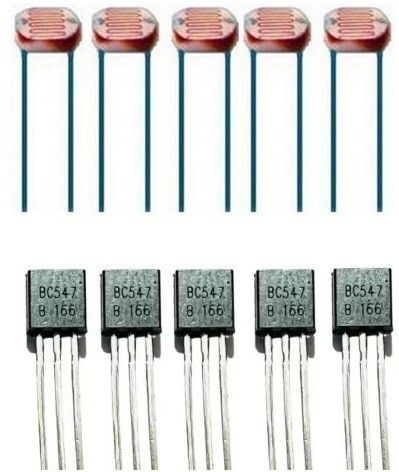 gobagee Combo of BC547 Transistors & LDR Sensor 5 Each Fixed Resistor-picture-23