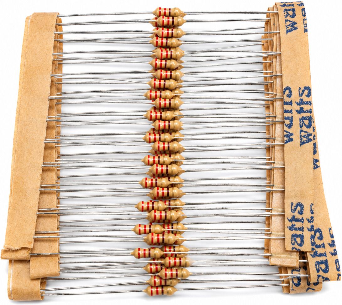 saanvix 220 Ohm 1/4W ±5% Carbon Film Resistor(Red - Red - Brown - Gold), 100pcs Fixed Resistor-picture-22