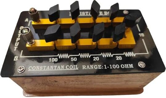 bhawna scientific instrument INDIA RESISTANCE BOX 1 TO 1000 CONSTANTAN COILS Variable Resistor-picture-12