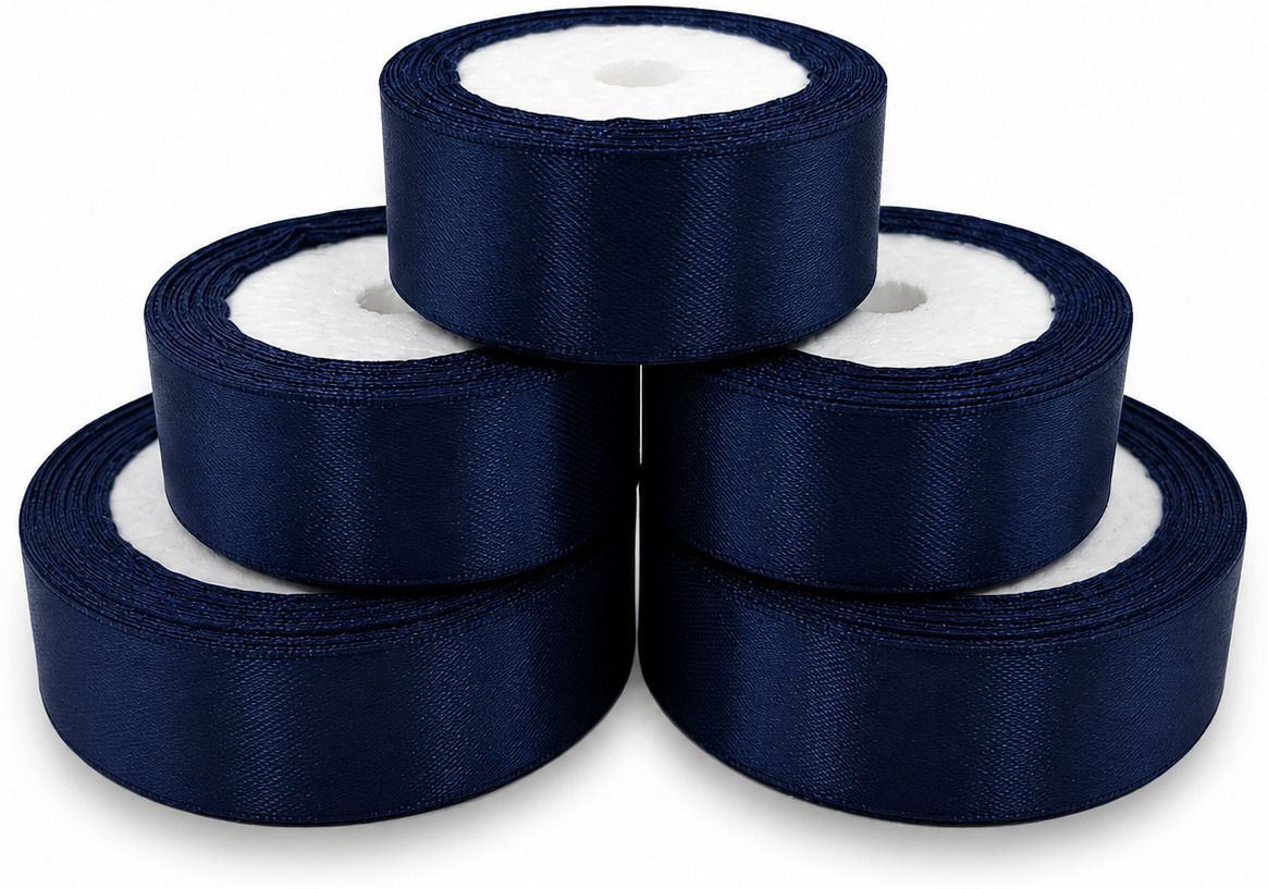 Satin Ribbon 1 inch Navy Blue Blue Satin Ribbon-image-43