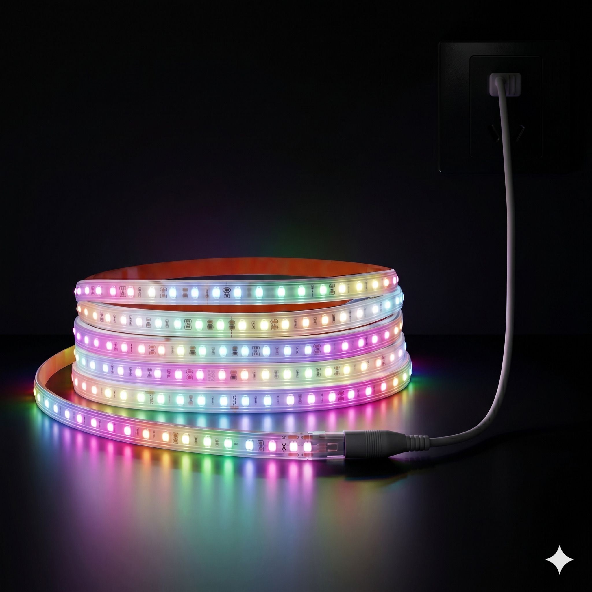 1250 LEDs 10 m Multicolor Steady Strip Rice Lights-image-10
