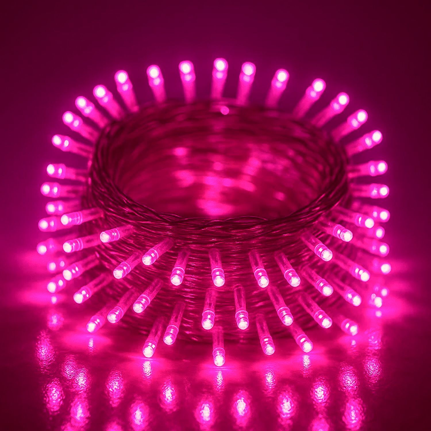 40 LEDs 11 m Pink Steady String Rice Lights-image-30