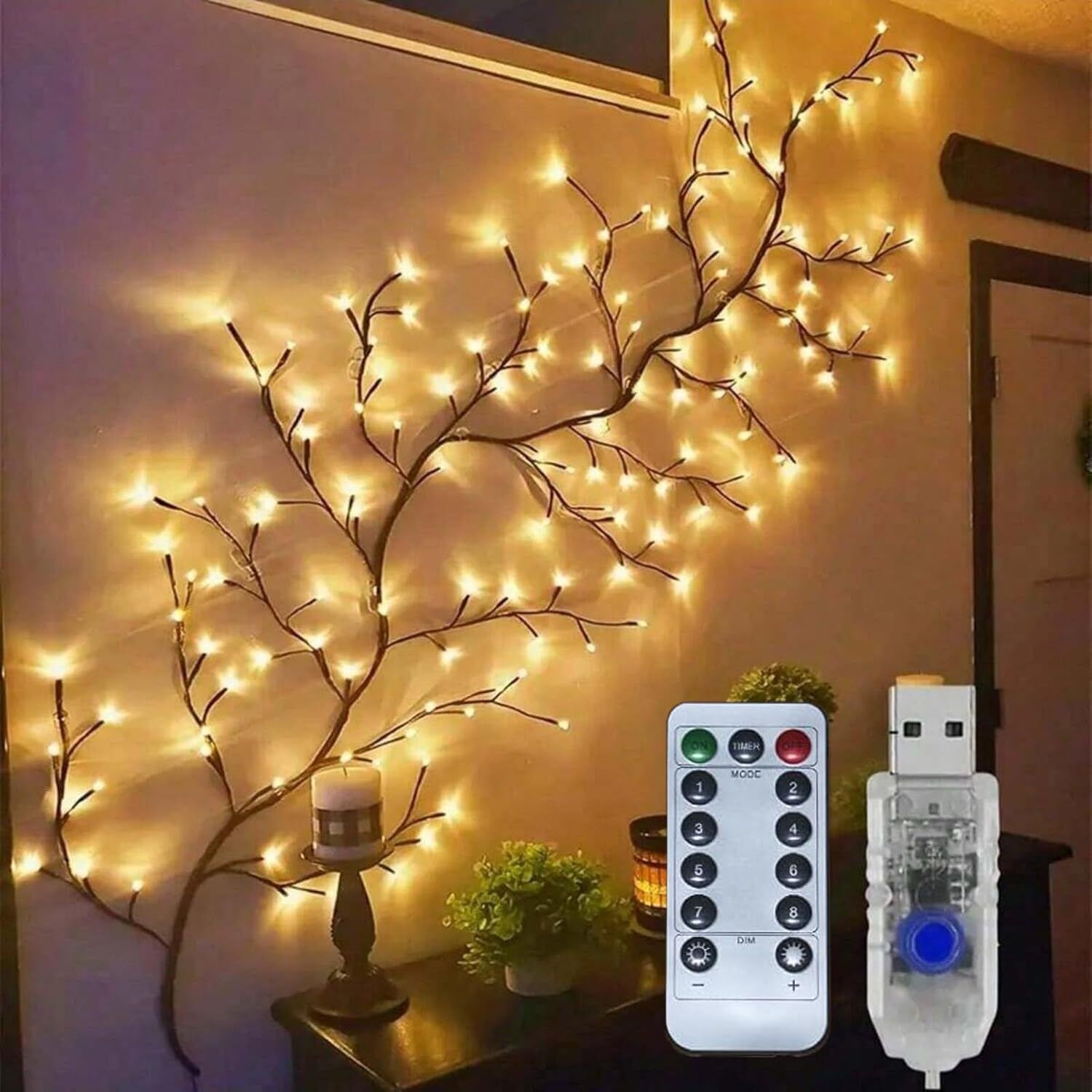 72 LEDs 5 m Multicolor Steady Flower Rice Lights-image-41