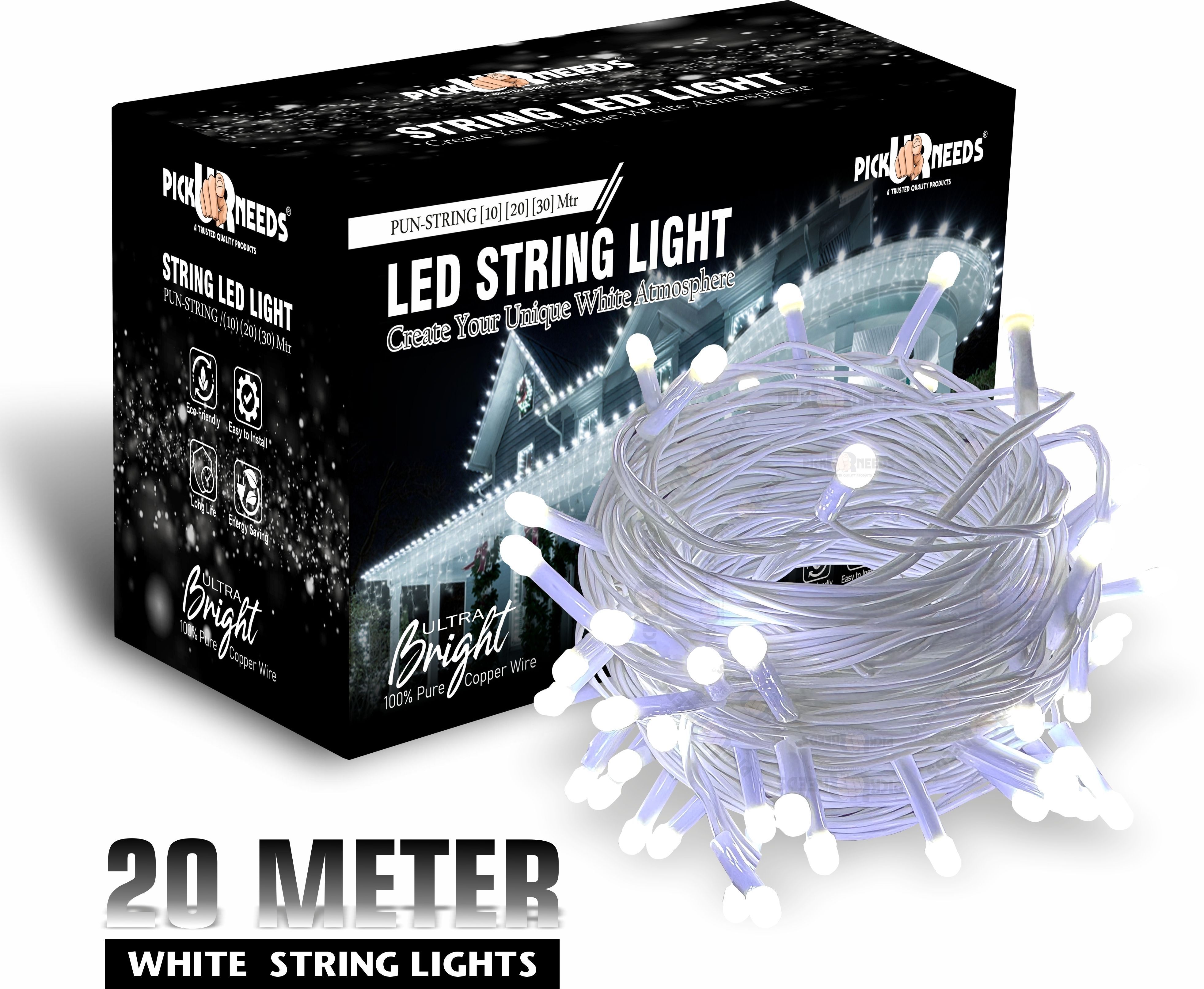 60 LEDs 20 m White Steady String Rice Lights-image-47