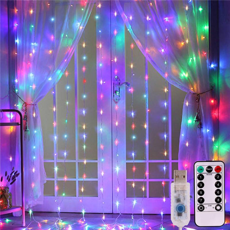 300 LEDs 3 m Multicolor Flickering String Rice Lights-image-29