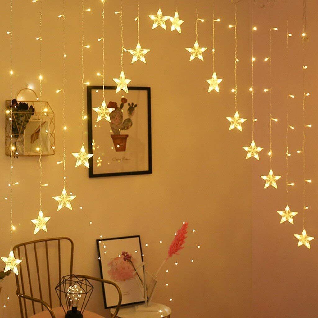138 LEDs 3 m Yellow Steady, Flickering Welcome Rice Lights-image-44
