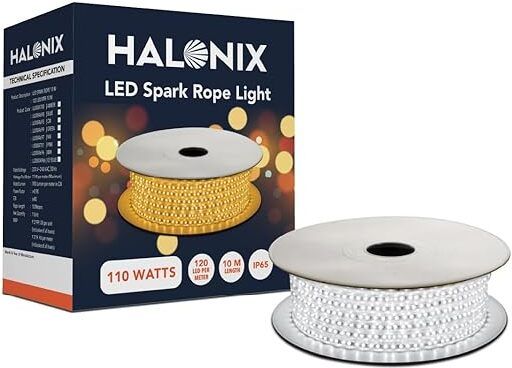 halonix 1200 LEDs 10 m White Flickering Strip Rice Lights-picture-27