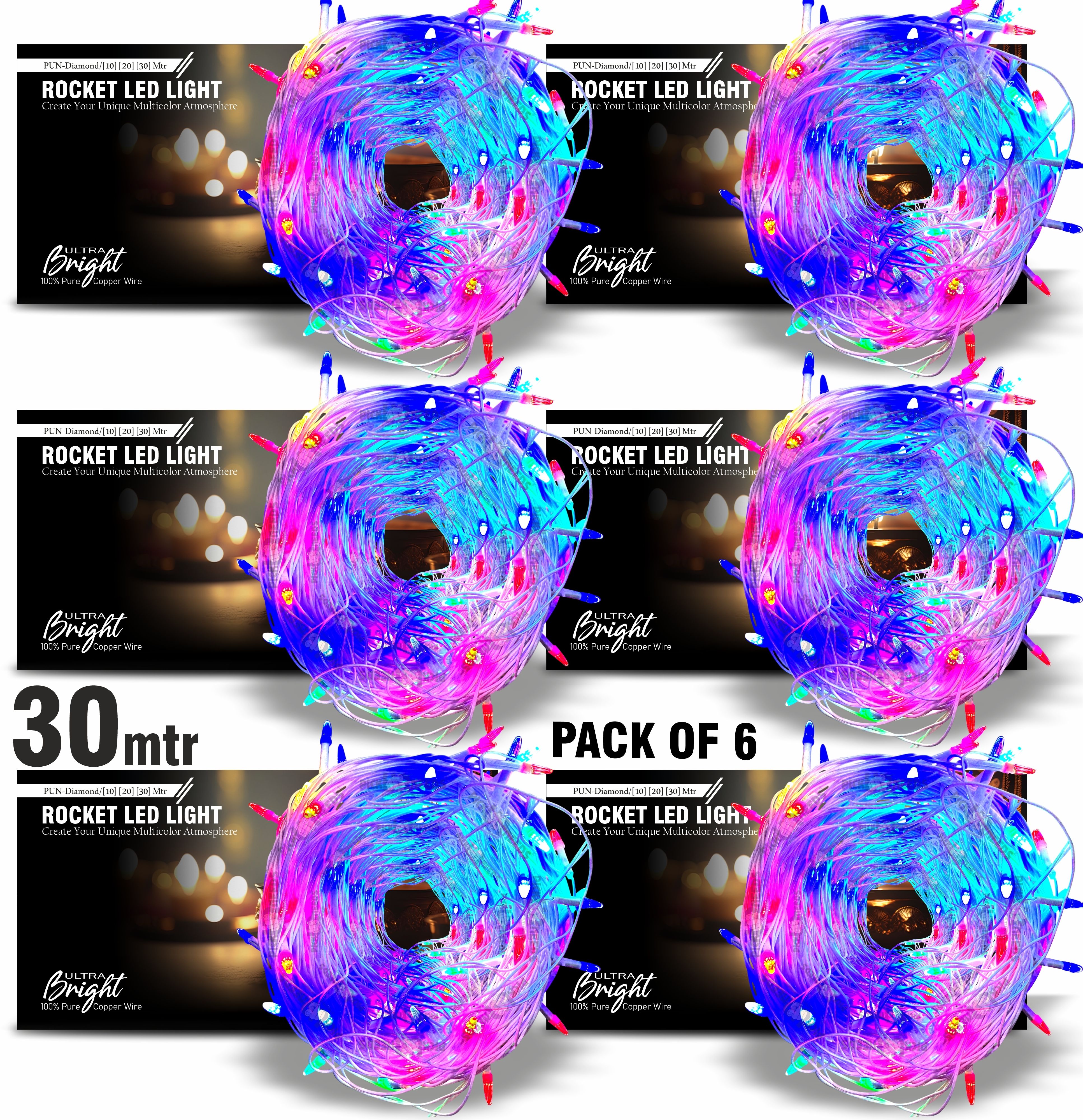 40 LEDs 30 m Multicolor Flickering String Rice Lights-image-46