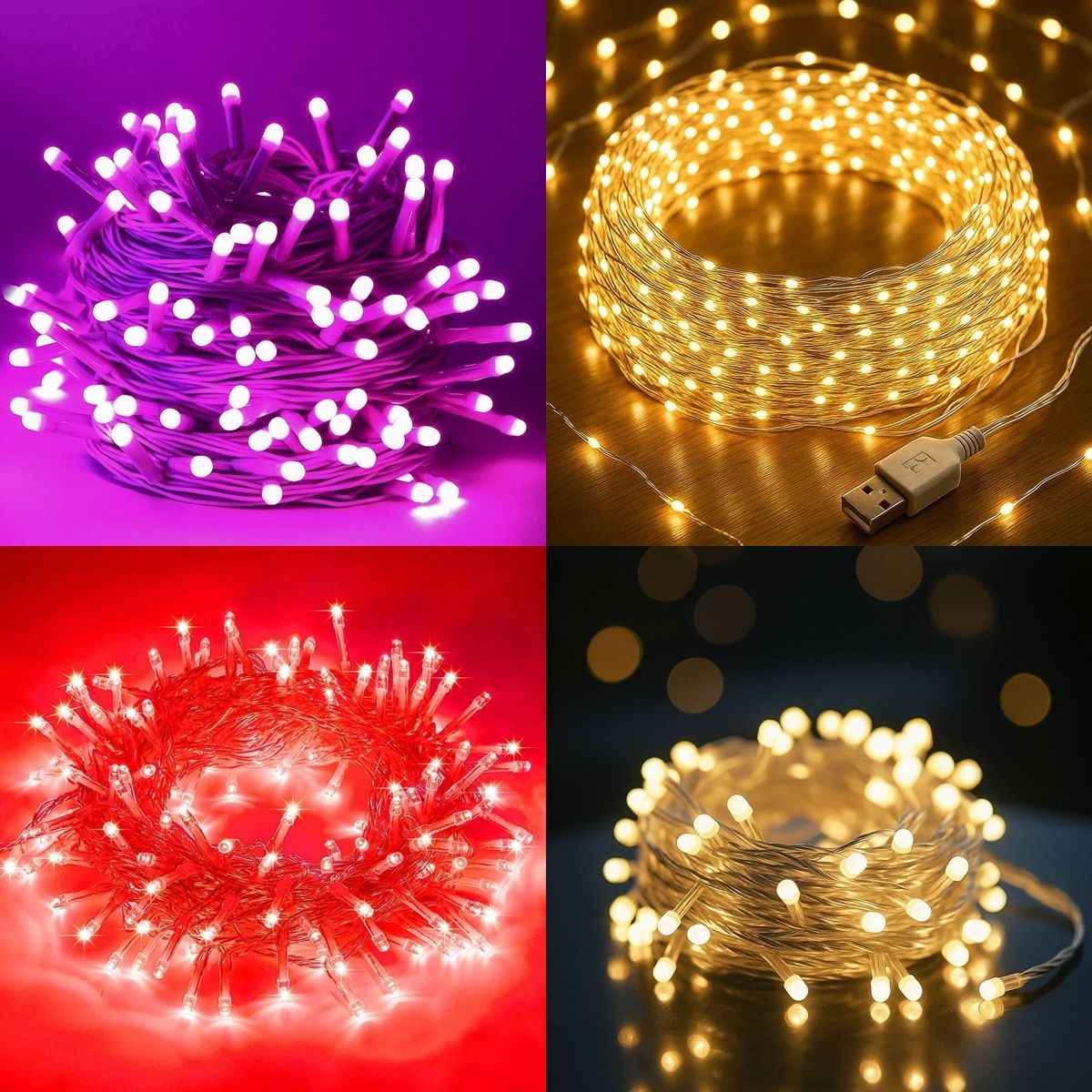 nkxik 35 LEDs 10 m Multicolor Steady Strip Rice Lights-picture-21