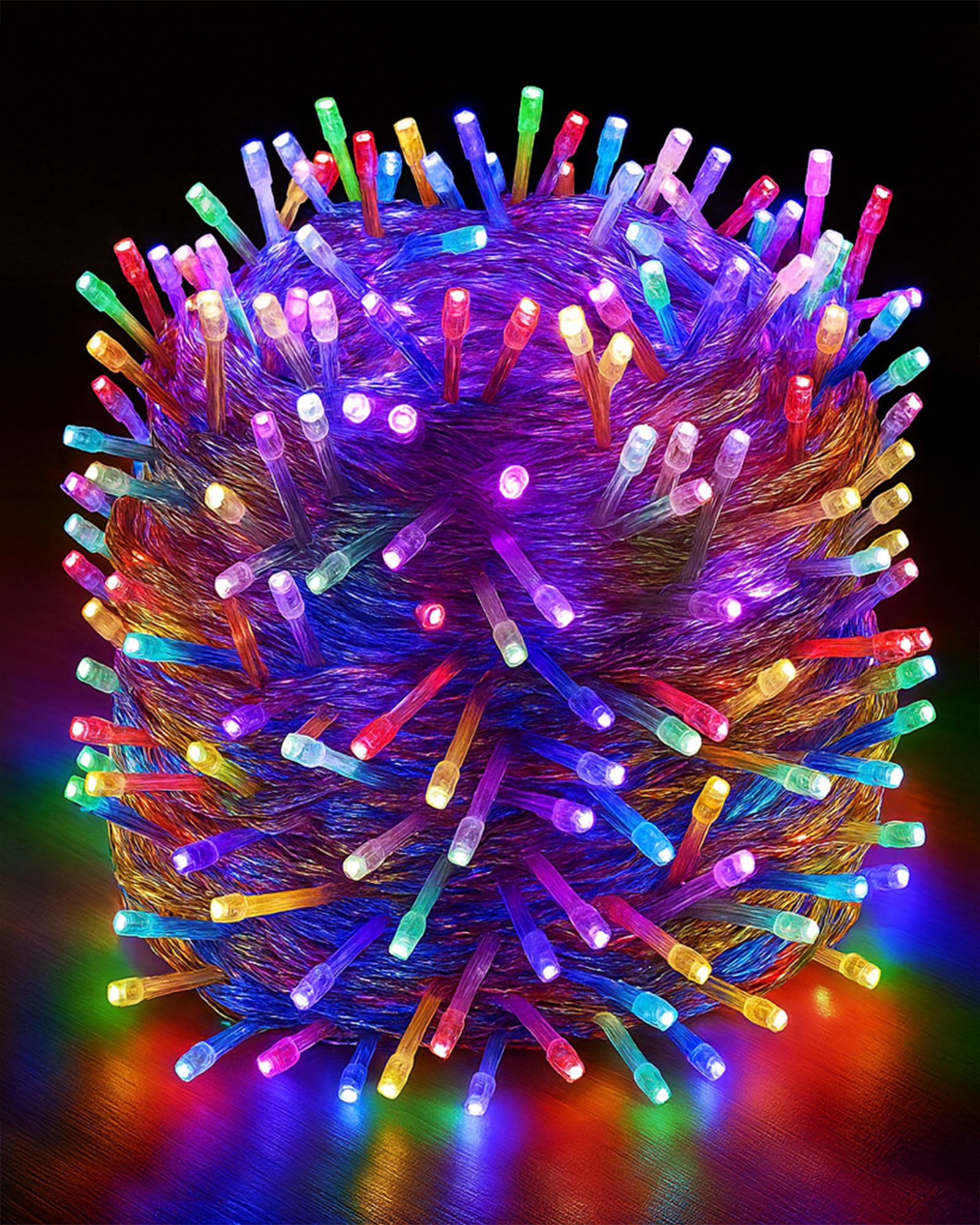 600 LEDs 100 m Multicolor Flickering Bulb Rice Lights-image-5