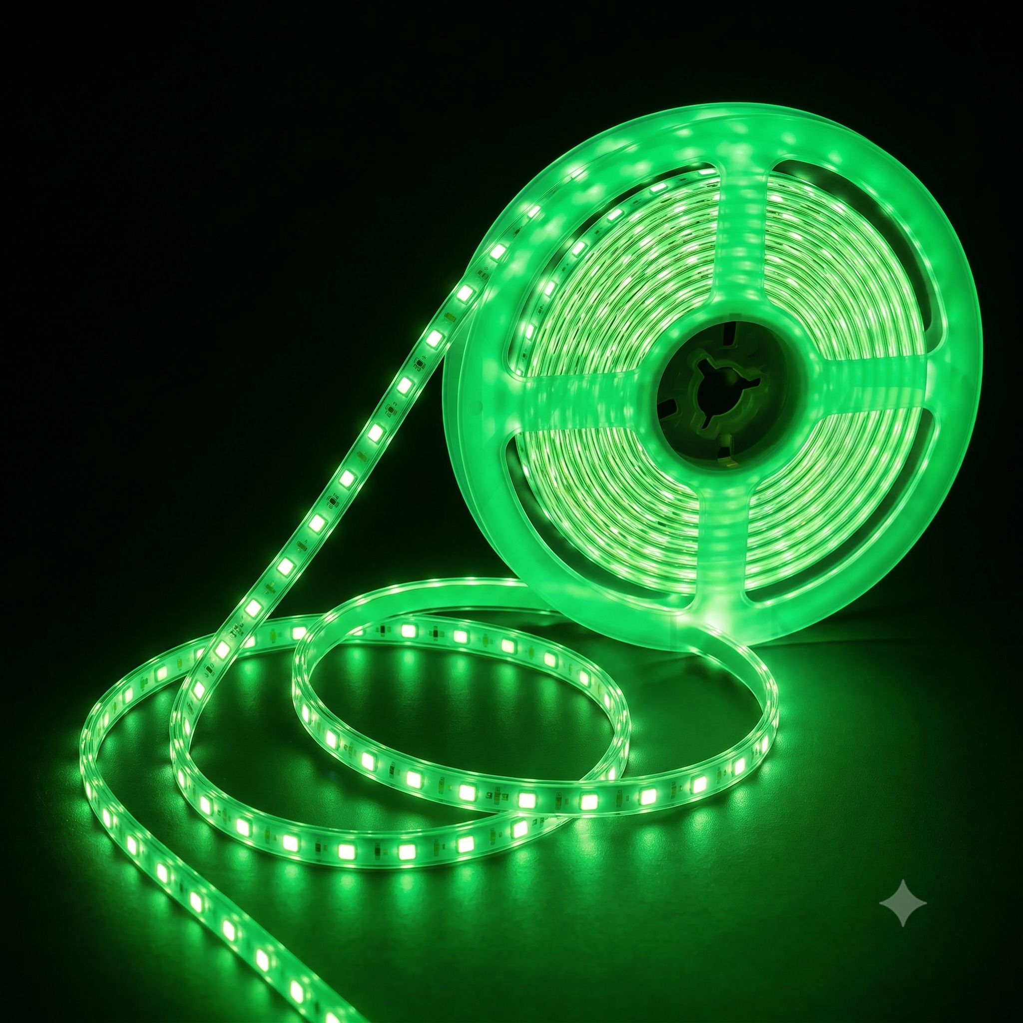 1200 LEDs 10 m Green Steady Strip Rice Lights-image-0