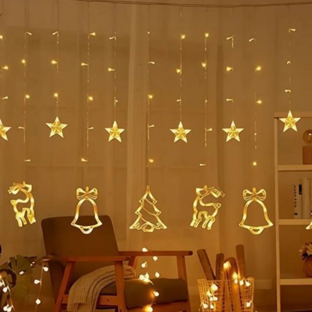 jainnext 136 LEDs 3 m Gold Flickering, Steady Christmas Tree Rice Lights-picture-23
