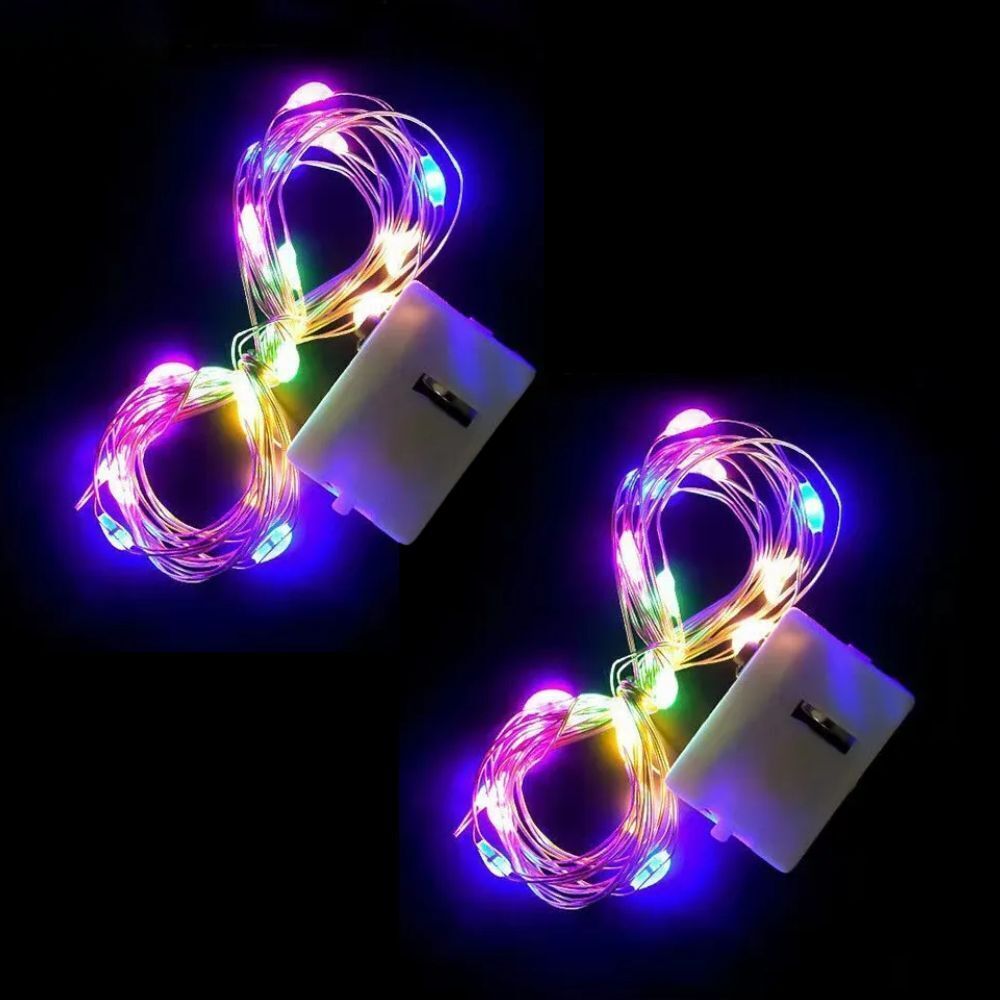 20 LEDs 2 m Multicolor Flickering, Steady String Rice Lights-image-46