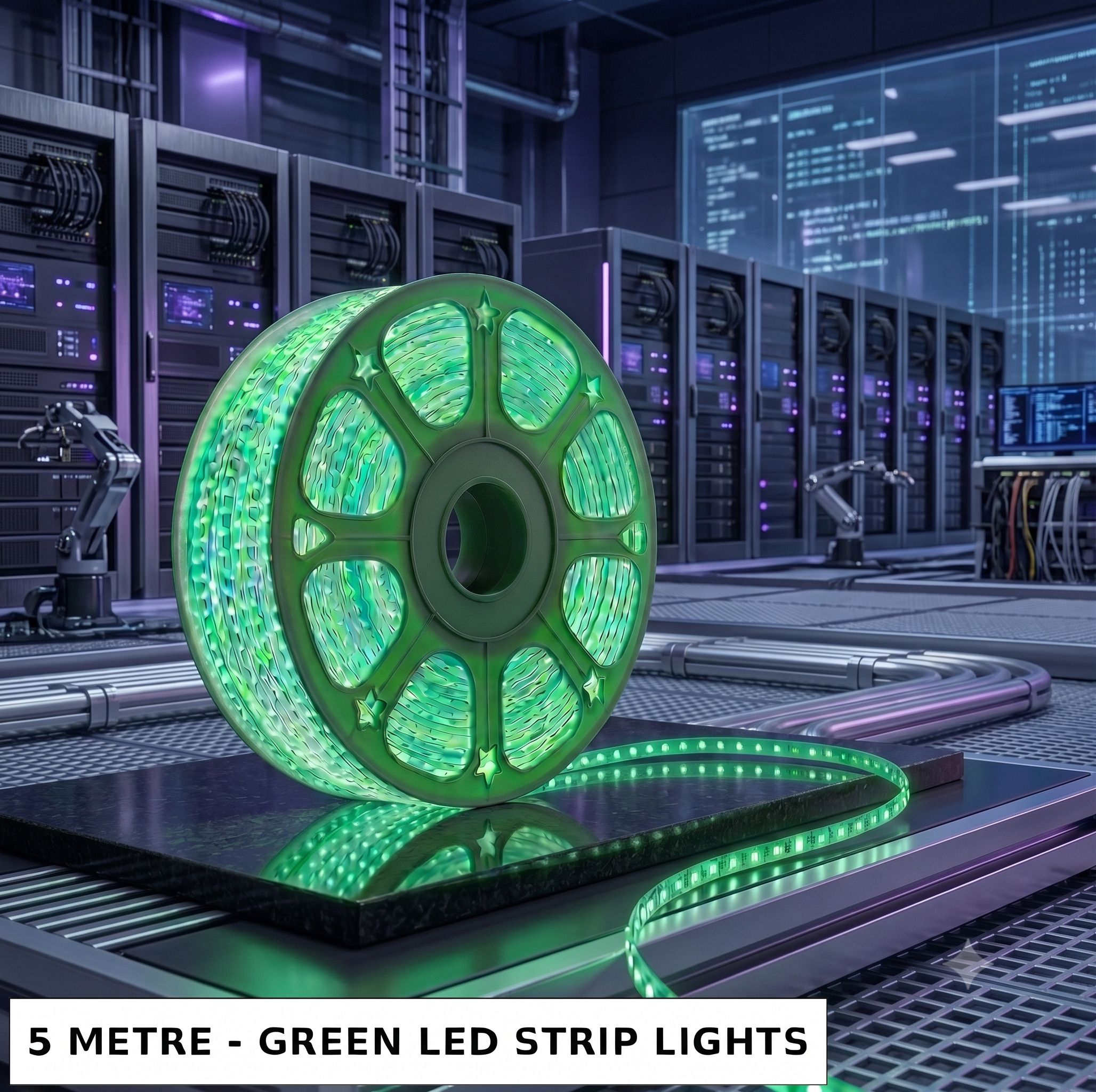 2 LEDs 5 m Green Steady Strip Rice Lights-image-24